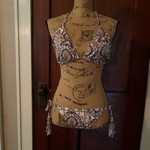 Paisley Print Bikini Set